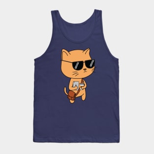 Hipster Cat Tank Top